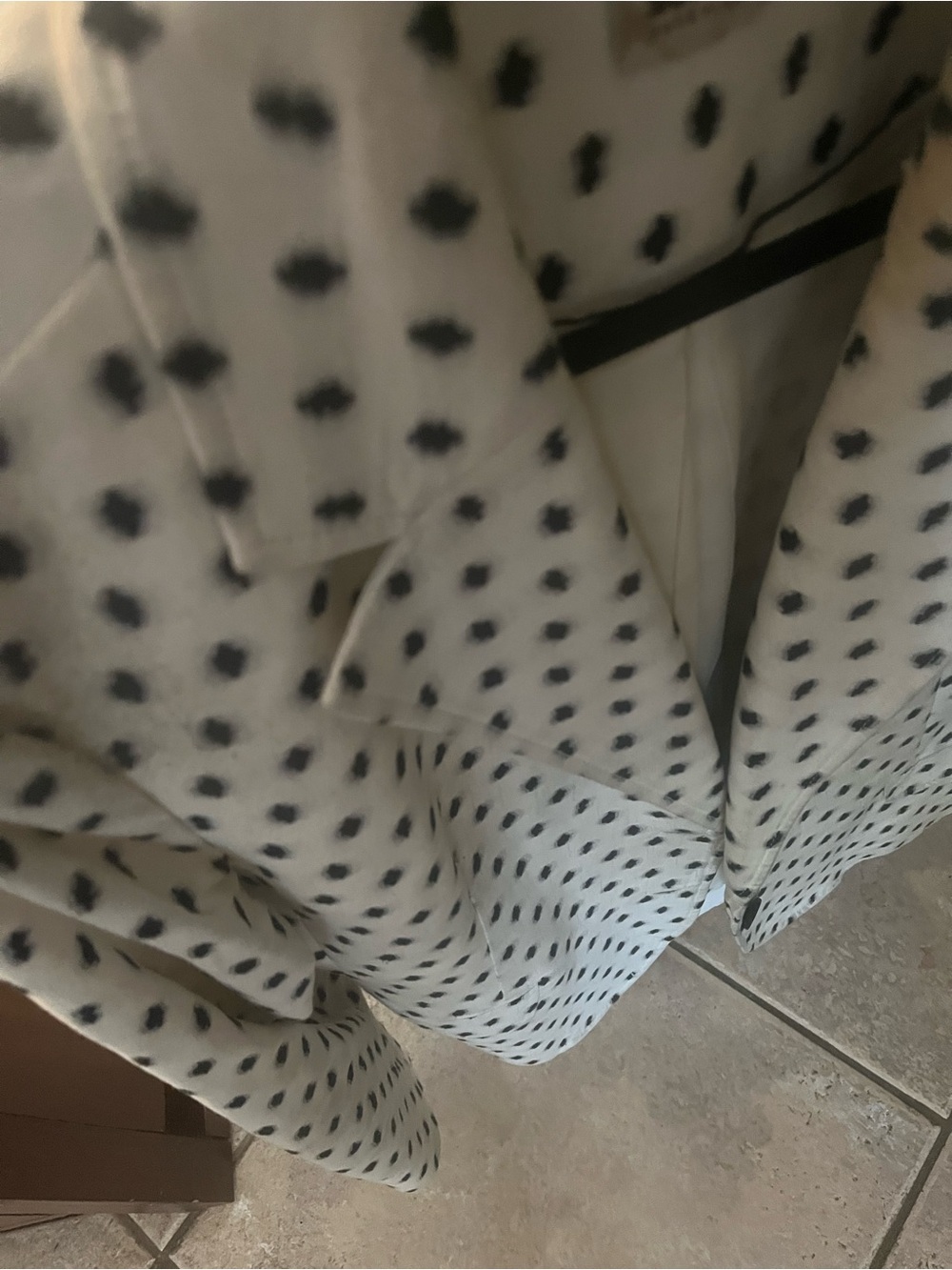 Anne Klein White Blazer with Black Polka Dots